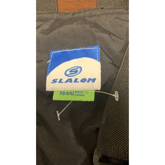 Slalom XS 4/5 Kids Outdoor Winter Ski Snowboard Bibs Black - Picture 3 of 6